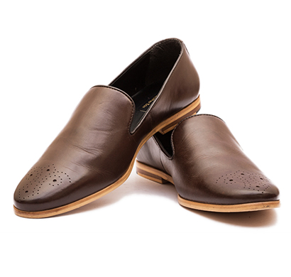 the leather box calf leather the debonair brown brogue loafers mens shoes